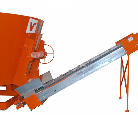 Cleated belt conveyor: ideal for unloading in a DAF or a Supercart
