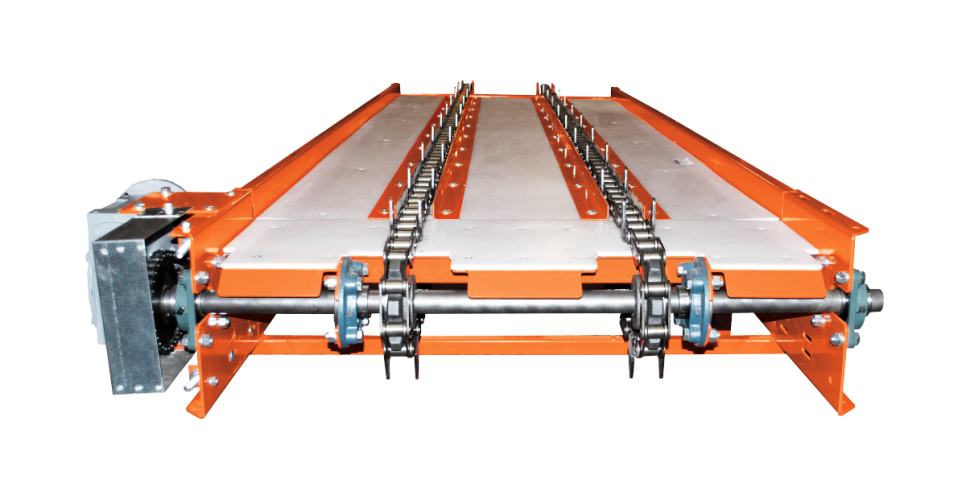 Square bale double chain conveyor